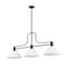 Z-Lite Melange Billiard, 3-Light, 14 In.W x 52 In.L x 21 In.H, Matte Black/Matte Opal 725-3MB-AMO13 - alternate 5